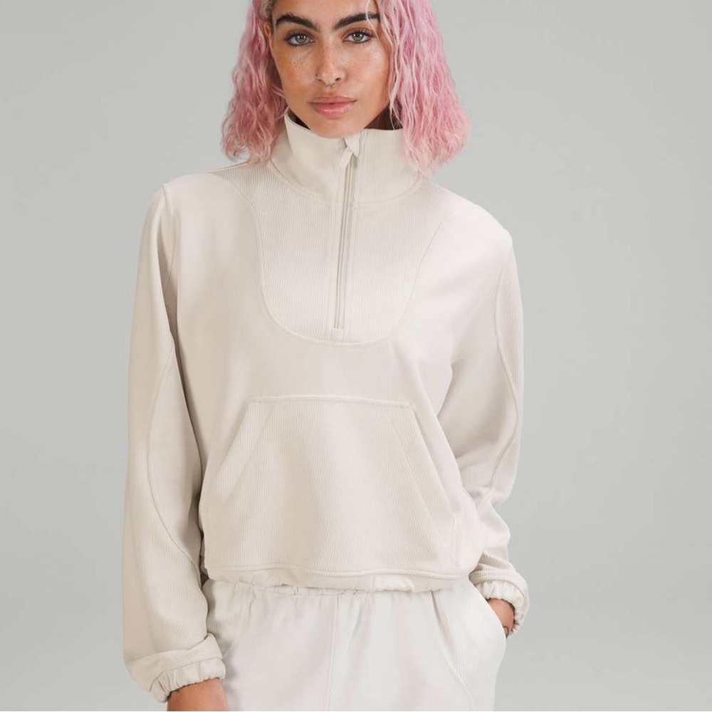 NWT LULULEMON softstream ribbed cropped half zip